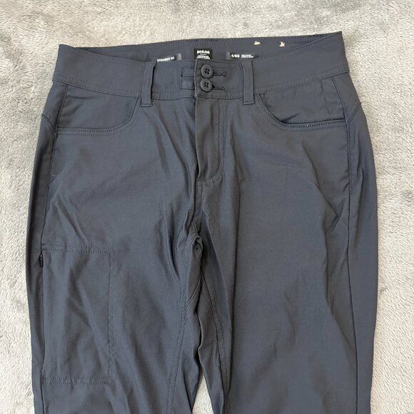 Prana Halle II Straight Leg Pants Women's 4 Regular Gray Hiking Outdoor Nylon - Picture 2 of 8